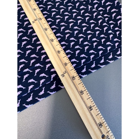 FOOTJOY Men's Size L Blue‎ Pink Lisle Leaping Dolphins Print Golf Polo Shirt - Picture 6 of 6